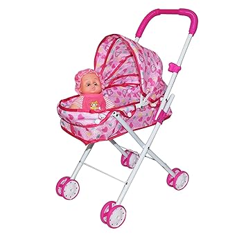 pink baby pram