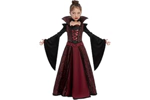 Spooktacular Creations Royal Vampire Costume Set for Girls Halloween Dress Up Party, Carnival Cosplay, Party