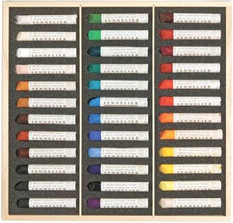 Sennelier Artist Oil Sticks Wood Box Set 36 Amazon Co Uk Kitchen Home