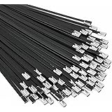 Metal Zip Ties black 100pcs 11.8 inch 304Stainless steel Epoxy Coated Cable Tie Multi-purpose Self-locking Cable Ties used fo