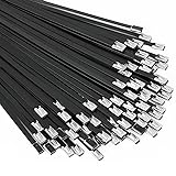 Metal Zip Ties black 100pcs 11.8 inch 304Stainless