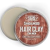 Viking Revolution - Hair Clay Men - Matte Finish Hair Clay - Texturizing Pomade Hair with Jojoba and Vitamin E - Effortless H