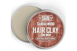 Viking Revolution - Hair Clay Men - Matte Finish Hair Clay - Texturizing Pomade Hair with Jojoba and Vitamin E - Effortless H