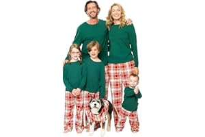 PajamaGram Winter Pajamas for Women - Plaid PJs Flannel & Thermal Top
