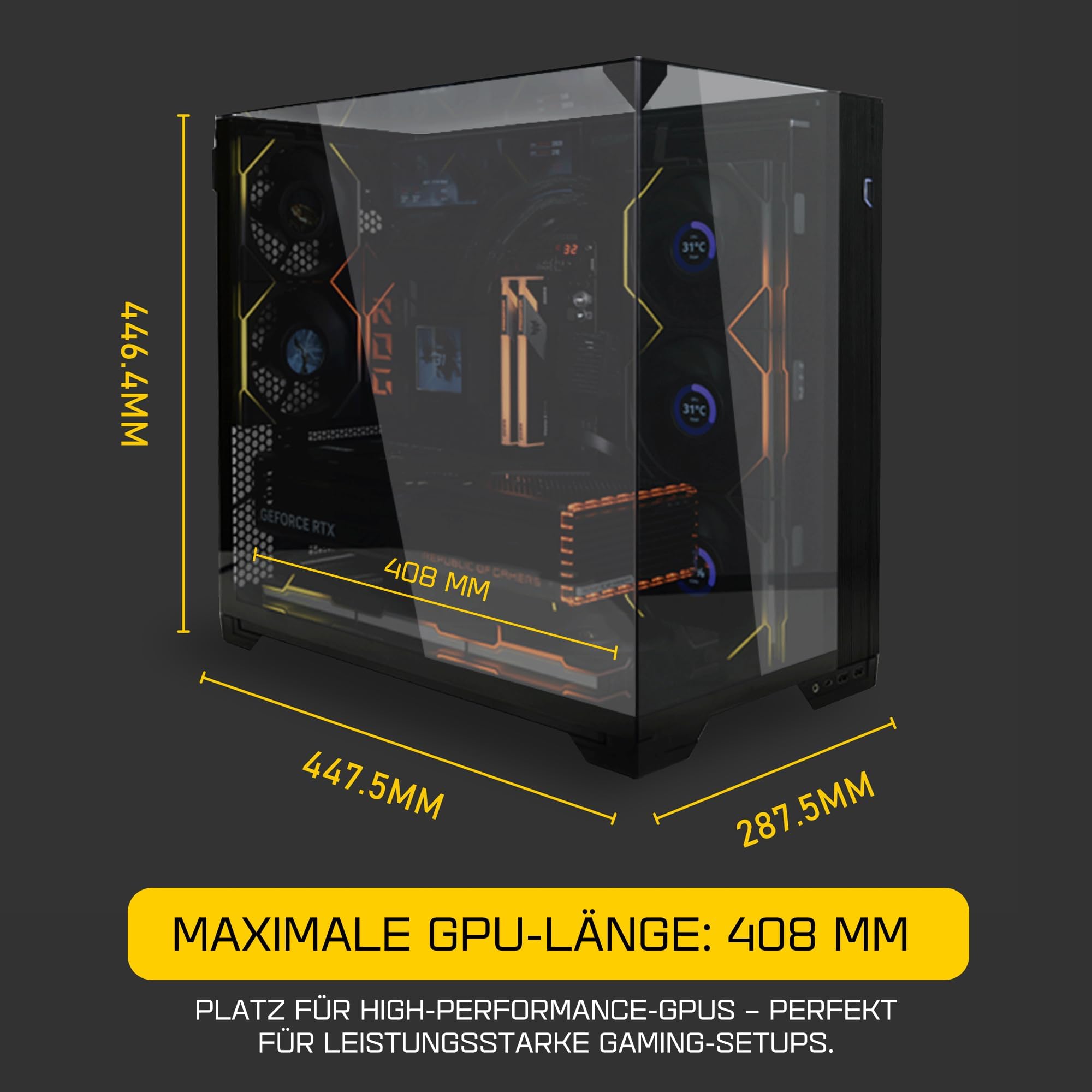 Lian Li O11 Vision Compact Atx Mid-Tower Gaming Pc Case - Aluminium &Amp; Tempered Glass Black Pc Case - View 6