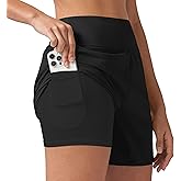 Willit Women's 5" Swim Shorts with Liner Pockets High Waisted Quick Dry Swimming Board Shorts for Women Beach UPF 50+