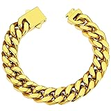 Gold Miami Cuban Link Chain Bracelet Mens Fashion