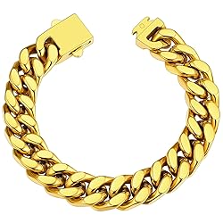 Mens Women Chain Gold Curb Cuban Link Chain