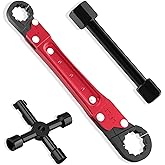 LAISGOO Plumbing Tools, Angle Stop Wrench Angle-On Wrench kit, plumbers wrench Angle Stop Removal Tool for professional plumb