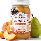 TrueSeaMoss Sea Moss Gel – Made in USA – Wildcrafted Seamoss, Fruits & Jarred Vegetables – Peach/Pear, Pack of 1 (Labels may 