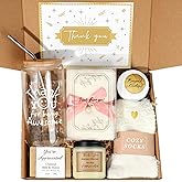 iAOVUEBY Thank You Gifts for Women, Teacher Appreciation Gifts, Employee Appreciation Gift for Coworkers, Nurse, Teacher, Secretary, Mentor, Friends, Leader w 16oz Thank You for Being Awesome Glass