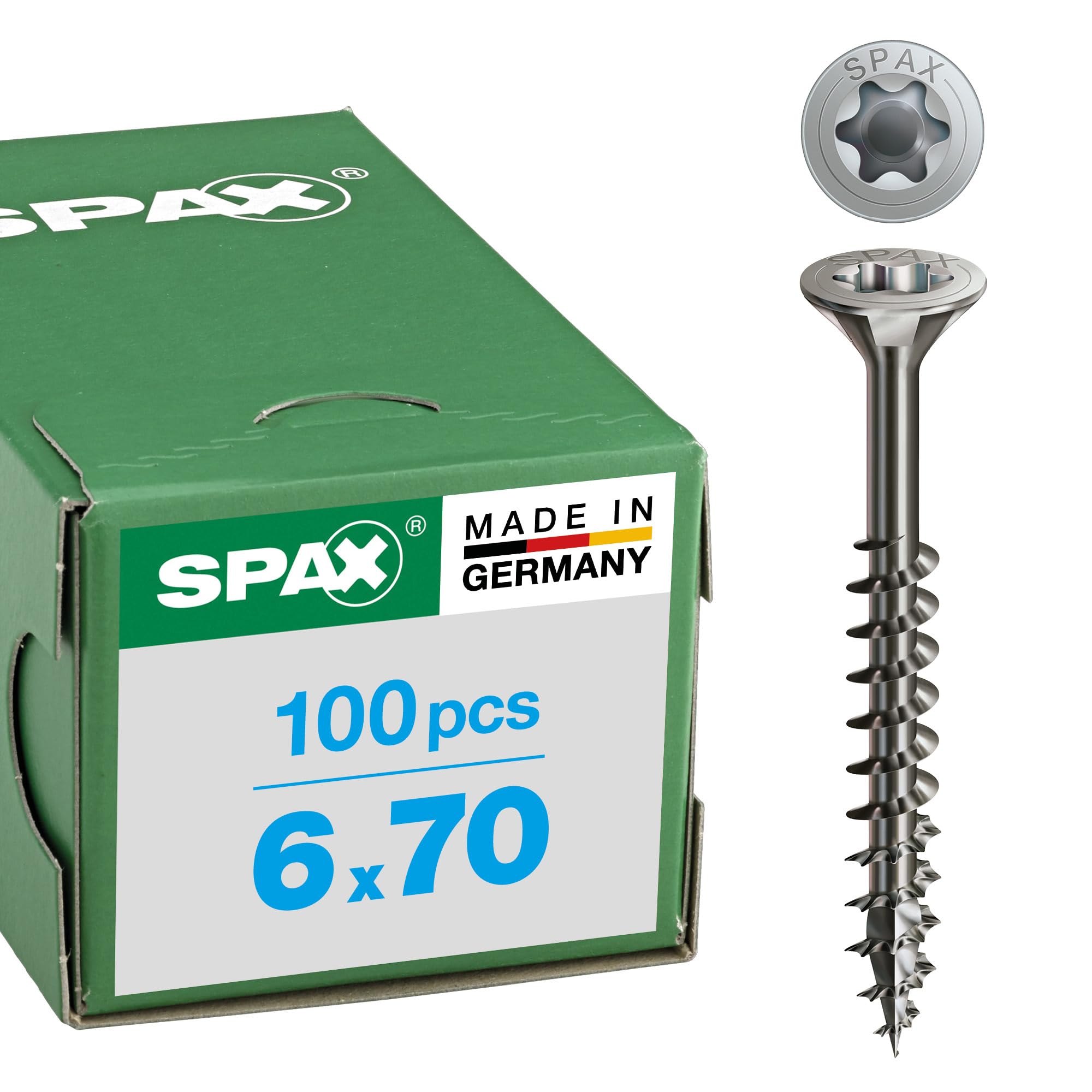 Spax T-Star Plus – All-Purpose Screw, Countersunk Head, T, 4Cut, Partial Thread, Stainless Steel A2, 1.4567 – 0197000350303, 0197000600703 — image 1
