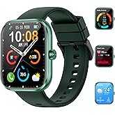Smart Watch for Men Women, 1.83" HD Touchscreen Fitness Watch with Bluetooth Call & Message Notifications, 110+ Sport Modes, 24/7 Heart Rate/Sleep Monitor, IP68 Waterproof Fitness Tracker, Dark Green