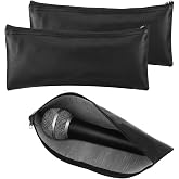 Amabro 2Pcs Microphone Bag Shockproof Zip Case Travel Studio Mic Protector | Portable Zipper PU Leather Mic Storage Bag, Shockproof Protective Cover Wired Wireless Mics Gig Travel Studio Use 11.8&times;4.72&rdquo;