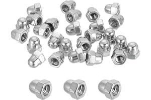 MECCANIXITY 30 Pcs M4x0.7mm Acorn Cap Nuts, 316 Stainless Steel Metric Hex Cap Dome Head Hardware Nuts, Bright Finish for Lig