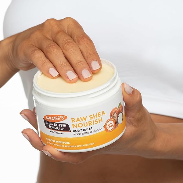 PALMER’S SHEA BUTTER FORMULA RAW AFRICAN SHEA BUTTER BALM, NOURISHING BODY MOISTURIZER FOR ROUGH, DRY SKIN, 7.25 OUNCES