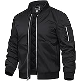 TACVASEN Men's Bomber Jackets Thermal Quilted Jacket Water Resistant Warm Winter Coats