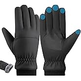 Elwichen Winter Gloves Waterproof Windproof for Cold Weather, Touchscreen Gloves for Men Women, Driving, Running, Hiking, etc