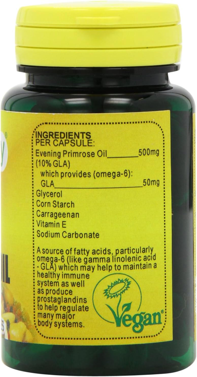 Veganicity Evening Primrose Oil 500mg (9% GLA) : Omega-6 Plant Supplement : 90 Vegan Capsules, in a Planet-Friendly 99% Recycled Pot - Image 4