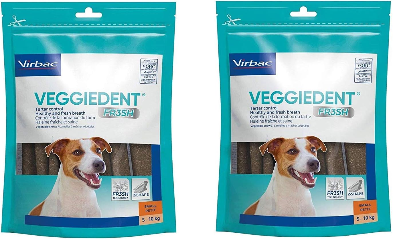 CET VeggieDent Chews for Small Dogs (30 chews)(Pack of 2)