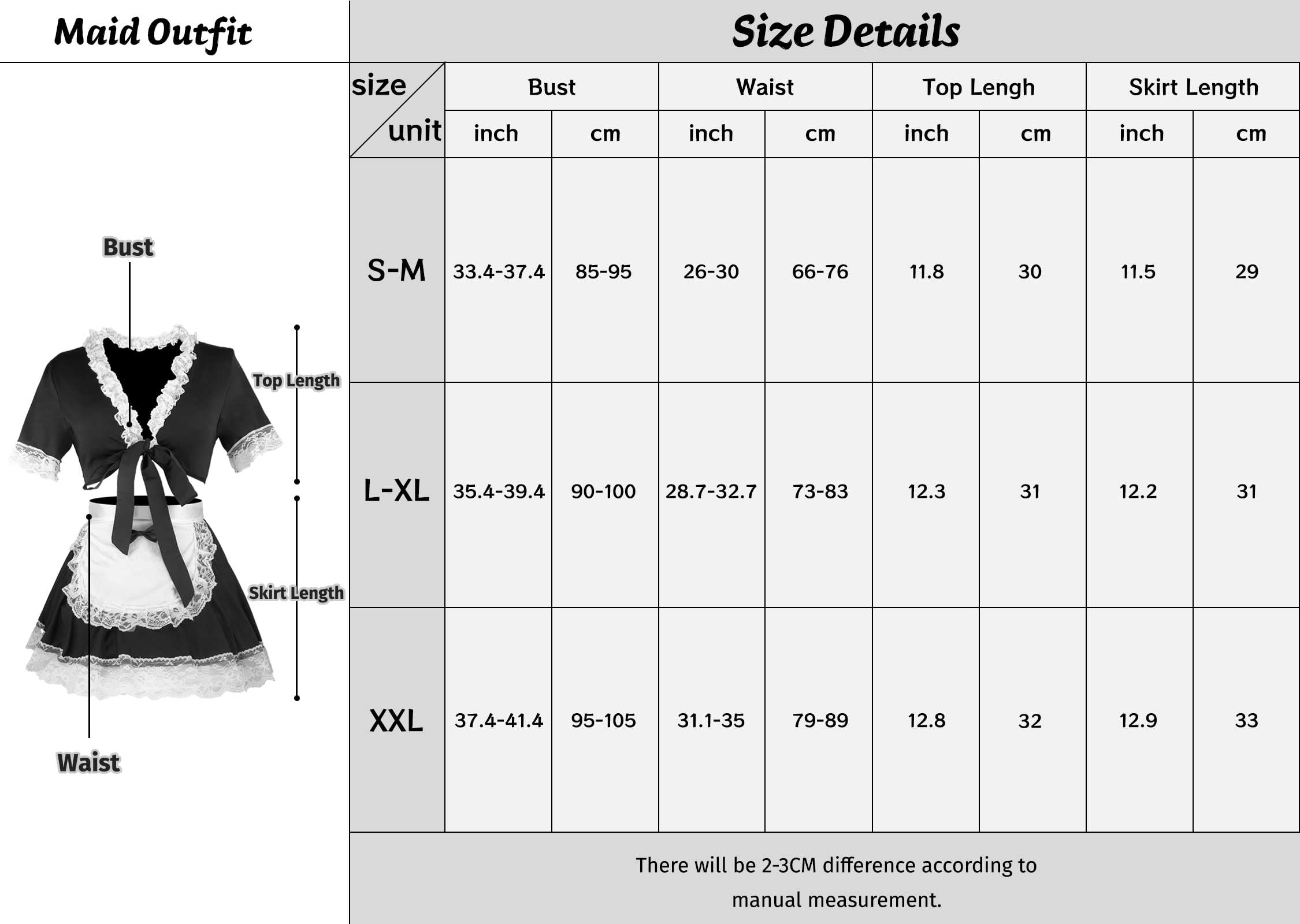 Rolemix Maid Outfit Women's Exotic Costumes Perfect for Cosplay and Halloween Party Dress