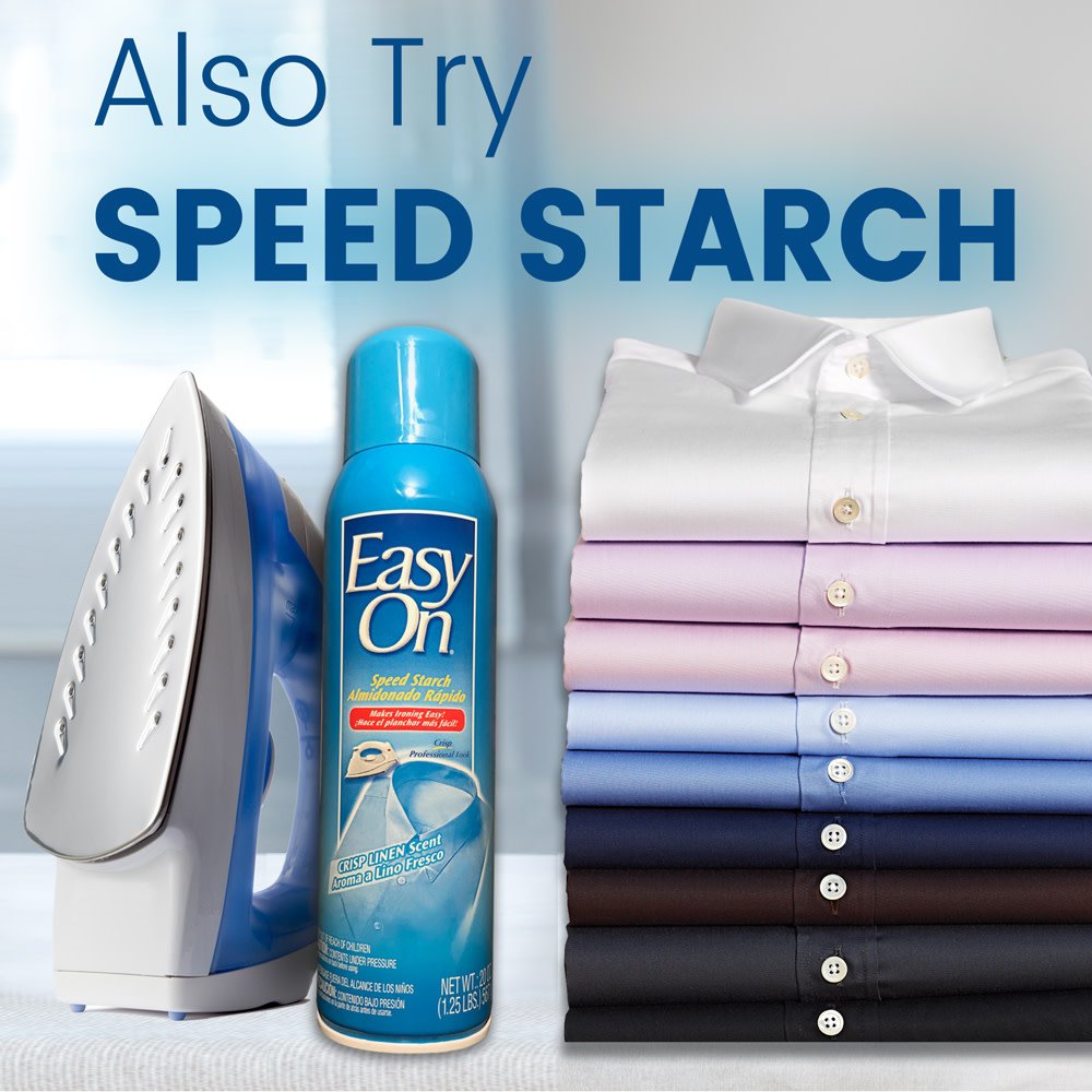 EasyOn Double Starch Fabric Care Spray, Crisp Linen 20 oz Can (Pack of