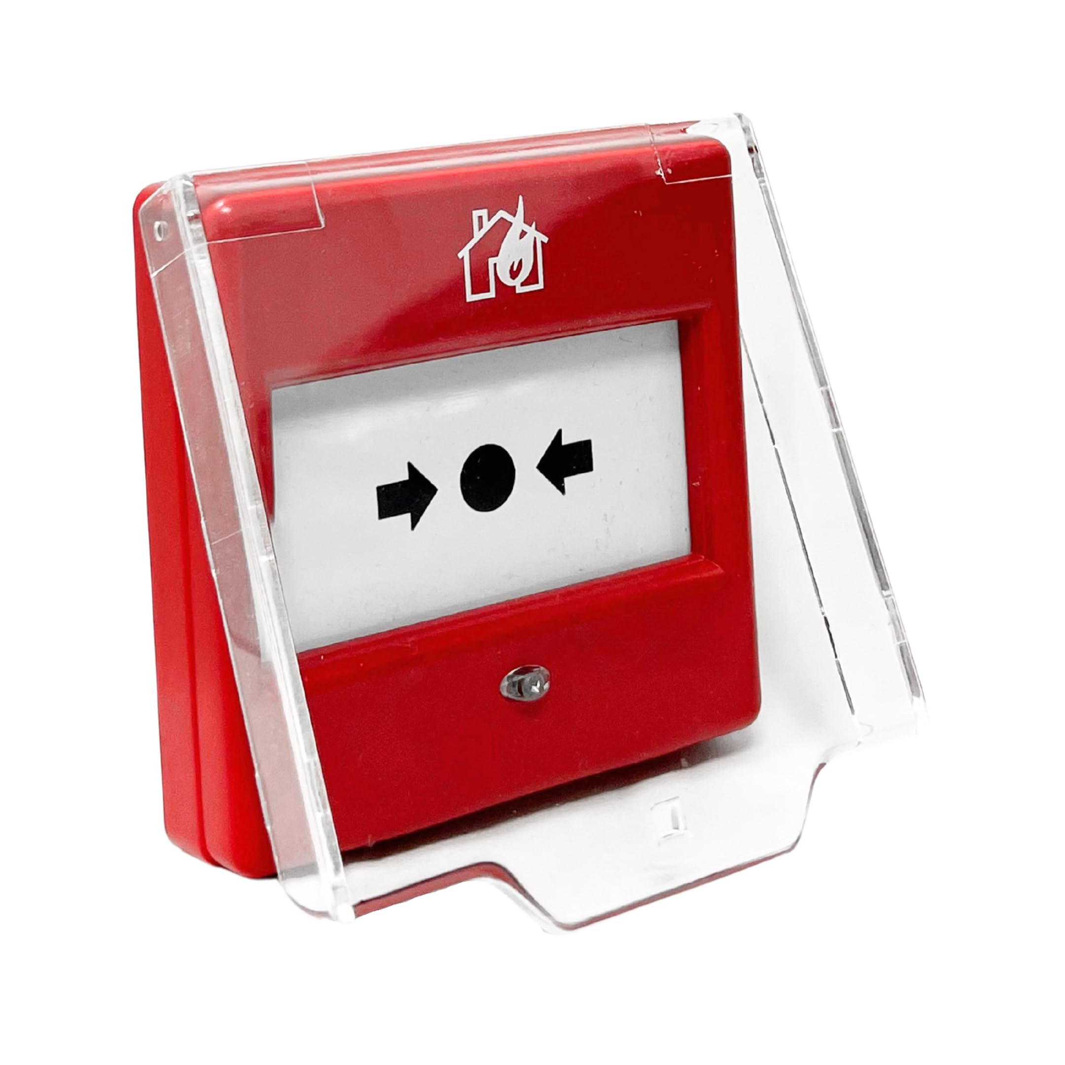 Evoges Hinged Clear Call Point Protective Cover, Compatible with Eaton, Menvier and other Call Point Models, Check Compatibility prior to purchase, Pack of 6