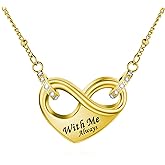 Dletay Infinity Cremation Urn Necklace for Ashes Heart Ash Necklace for Women Memorial Cremation Jewelry Ash Holder
