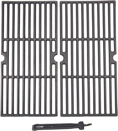 Amazon Com Bbqstar Bbq Grill Grate 16 15 16 Inch Matte Cast Iron Cooking Grate Replacement With Grill Grate Lifter For Charbroil 463645015 466645015 466645115 Thermos 461633514 2 Pack Kitchen Dining