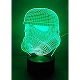 Stormtrooper 3D Night Light LED Illusion Lamp Bedside Desk Table Lamp, Loveboat 7 Color Changing Lights with Acrylic Flat & A