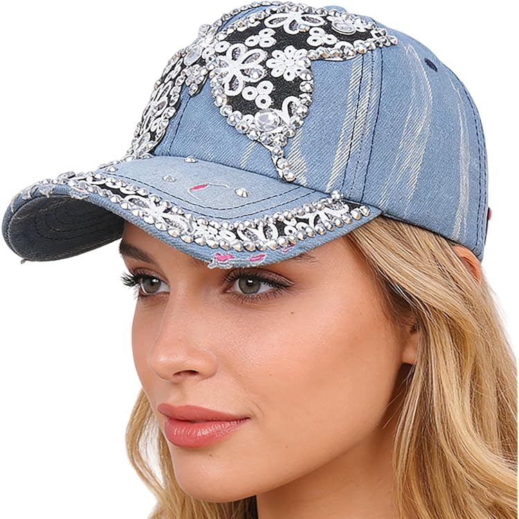 Bling Baseball Cap Hat – Forest & Twelfth Embellished with  display picture 3