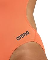 ARENA Team MaxLife Women's One Piece Solid Color Swimwear Front Lined view 4