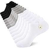 Heatuff 7 Pairs Mens Ankle Socks Cotton Low Cut Athletic Breathable Comfort Casual Socks with Tab