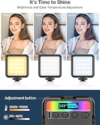 ULANZI RGB Video Lights VL49, LED Camera Light