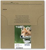 Epson T1285 Fox Genuine Ink Multipack 4 Colours DURABrite Ultra Eco Packaging
