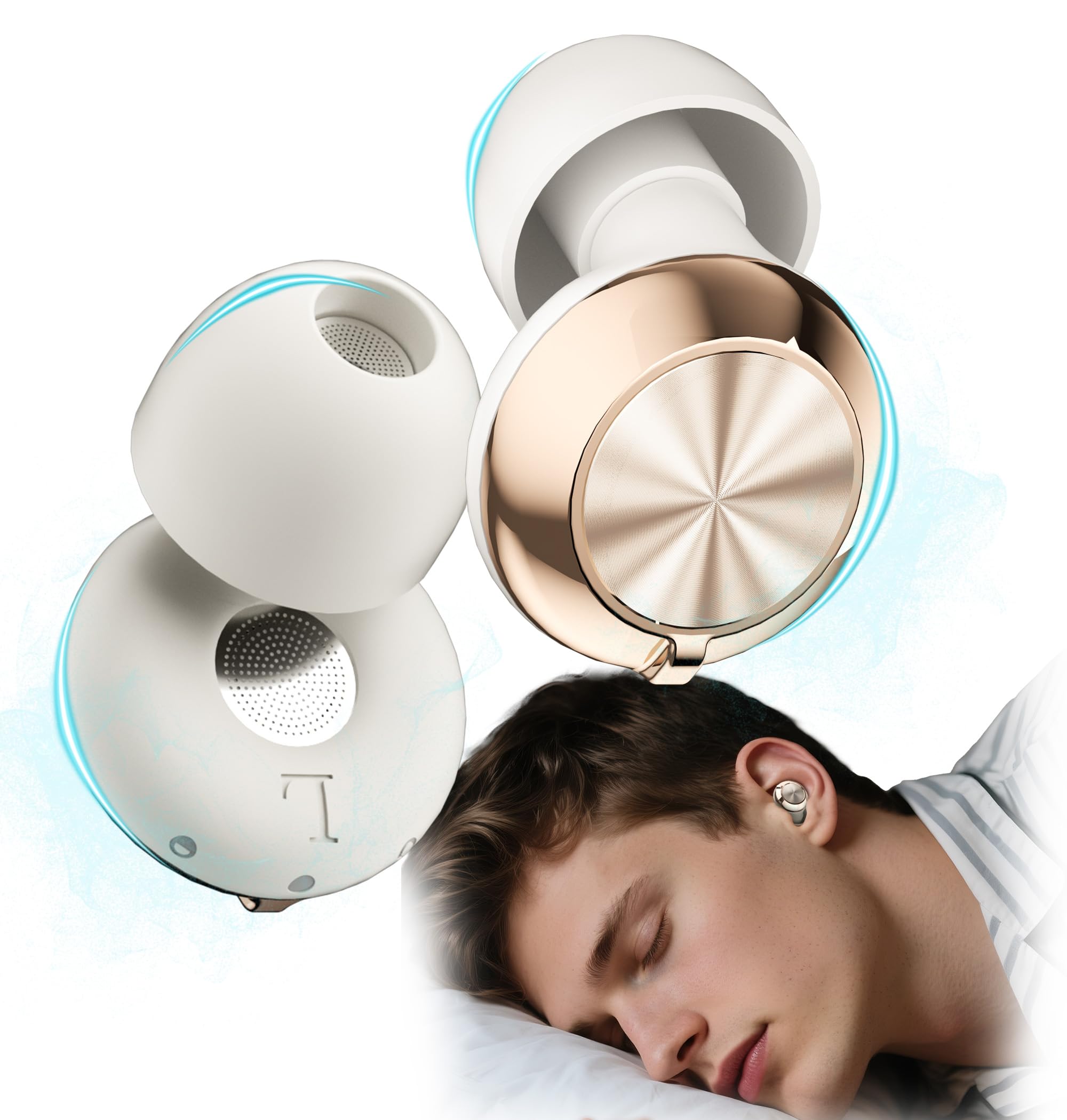 Photo 1 of Adjustable Ear Plugs for Sleeping 14-35dB SNR,Reusable Silicone Noise Cancelling Earplugs with 8 Eartips and Case for Sleep Concerts,Work,Study,Snoring,Travel