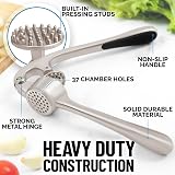 Zulay Kitchen Premium Garlic Press Set - Rust Proof, Easy-Squeeze Differs view 7