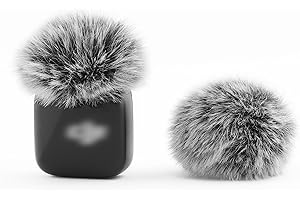 LEFXMOPHY Windscreen for DJI MIC MINI (2024) Wireless Microphone Furry Wind Muff Deadcat Cover (Not for Dji Mic 1 and 2), 2-Pack Grey