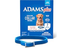 ADAMS Plus Flea & Tick Collar for Dogs, 7-Month Protection, Adjustable Collar Fits Large Dogs & Puppies, Kills Fleas & Ticks