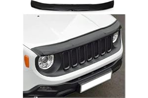 Bonnet Protector for Jeep Renegade (2015–2025) – Piano Black Bug Shield & Hood Deflector – Front Stone Guard Hood Cover