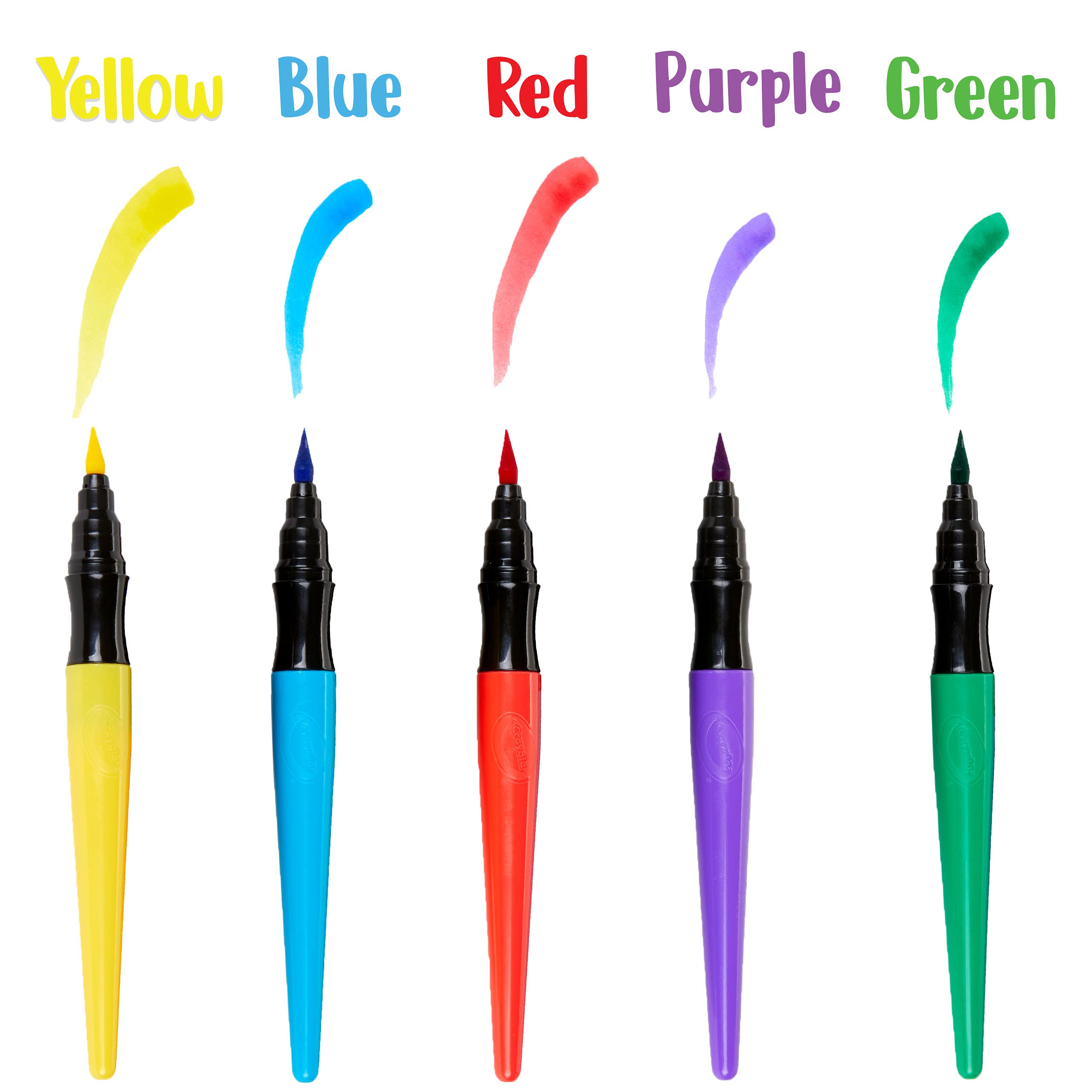 Crayola Washable No Drip Paint Brush Pens, Paint Set for Kids, 5 ct
