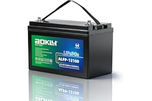 Aokly 12V 100Ah LiFePO4 Lithium Battery BCI Group 31, Deep Cycle LiFePO4 Battery with Low-Temp Protection, 100A BMS, 15000 Cy