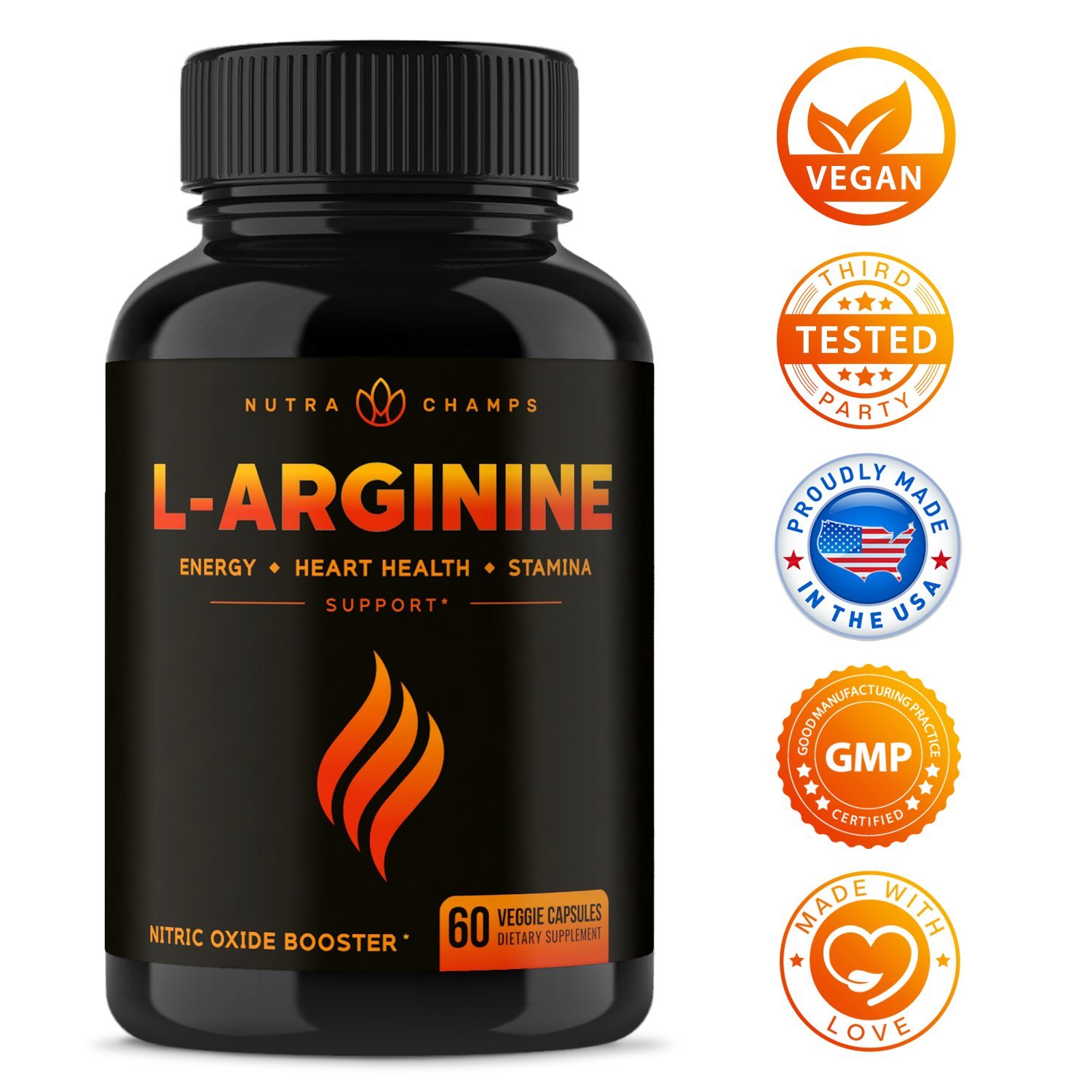 Premium L Arginine 1500mg Nitric Oxide Supplement Extra Strength for