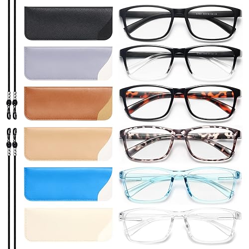 Gaoye Pack Reading Glasses Blue Light Blocking for Women Men