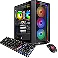 Skytech Gaming Nebula Gaming PC Desktop – AMD Ryzen 5 5600X 3.7 GHz, NVIDIA RTX 4060 Ti, 1TB NVME SSD, 16GB DDR4 RAM 3200, 600W Gold PSU, 11AC Wi-Fi, Windows 11 Home 64-bit,Black