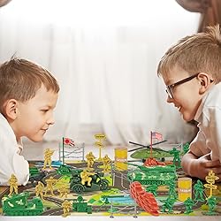 TikOnsYol 100 Pcs Army Men Toys for Boys with Map