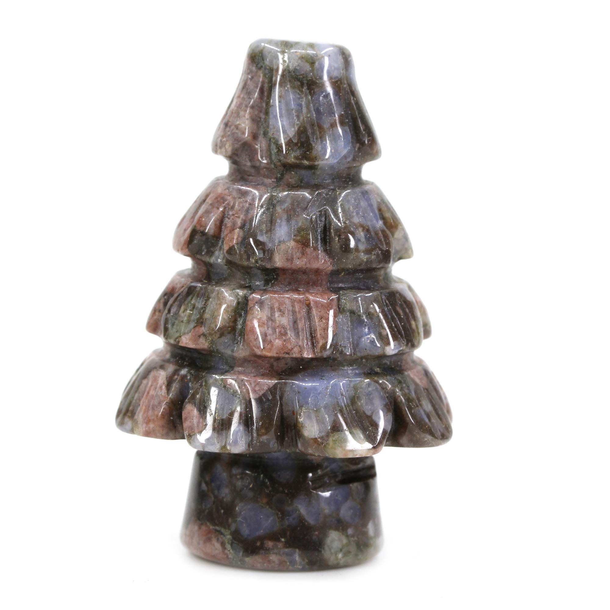 Keleny Natural Llanite Carved Decor Tree Gemstones
