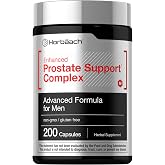 Horbaach Prostate Supplement for Men | 200 Capsules | Advanced Complex with Saw Palmetto, Pygeum, Stinging Nettle | Non-GMO and Gluten Free