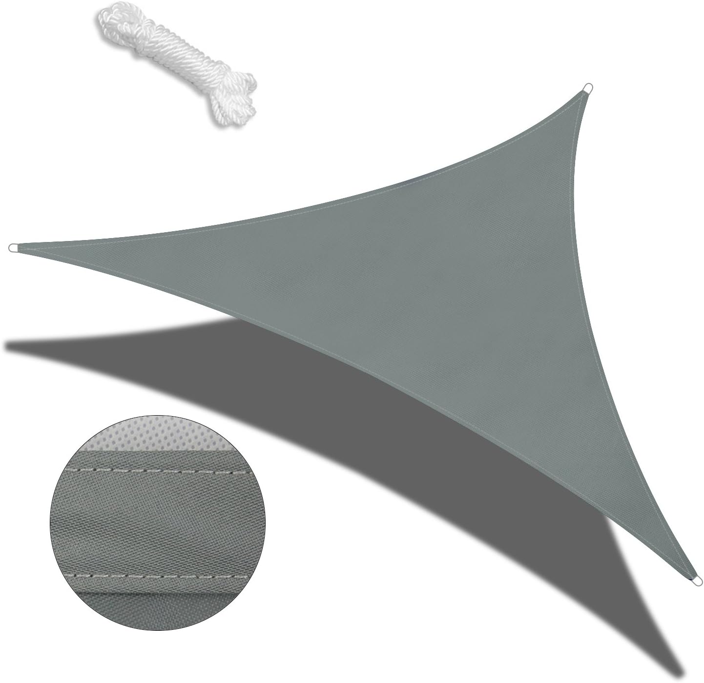 COCOFLY 3 x 3 x 3m Sun Shade Sail Canopy Right Triangle UV Block Sail For Outdoor Patio Garden Swimming Pool - (1 year warranty)