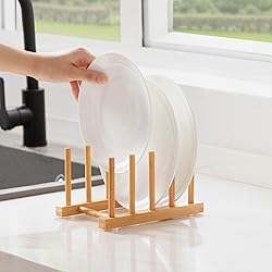 Oyydecor Bamboo Dish Drying Rack for Kitchen
